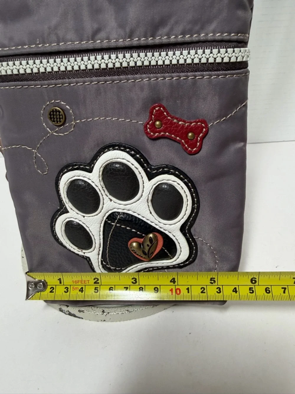 Chala Handbags Paw Print Venture Cellphone Crossbody Handbag